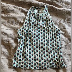 Cropped geometric Pattern Sleeveless Top